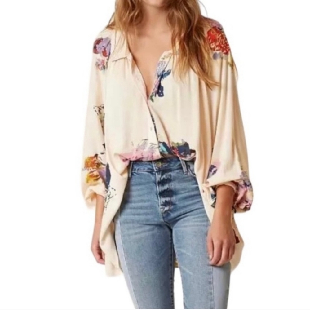 Free People Meadow Lark Blouse Size S